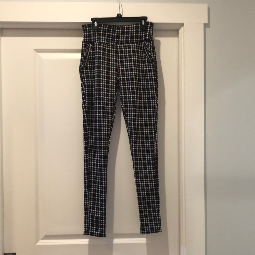 Plaid stretchy pants